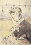 Edouard Manet Jeune fille devant la mer (mk40) oil painting reproduction